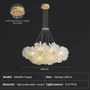 Axyaa Luxury Acrylic Cream Round Ceiling Chandelier - Elegant Lighting Fixture for Home Decor