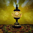 Axyaa Vintage Turkish Mosaic Table Lamp Handcrafted Glass Night Light