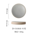 Axyaa Retro Round Plate: Premium Western Cuisine Ceramic Tableware