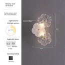 Axyaa Modern Glass Flower LED Chandelier for Home Living Room Bedroom Decor