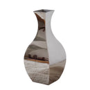 Axyaa Silver Stainless Steel Mirror Vase Home Decor Flower Arrangement Metal Handicrafts