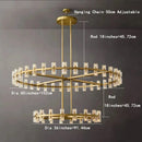 Axyaa Crystal Metal LED Pendant Light for Vintage Living Room Atmosphere