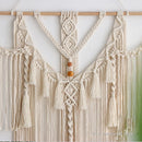 Handwoven Nordic Style Macrame Wall Hanging Tapestry with Tassels for Home Art Decor by Axyaa