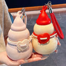 Axyaa Cute Gourd Stainless Steel Thermal Water Bottle 450ml Straw Coffee Tea Tumbler