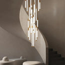 Luxury LED Spiral Staircase Chandelier for Villa Hall, Living Room, Restaurant by Axyaa