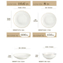 Axya JERA 32-Piece White Porcelain Tableware Set for 8