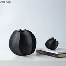 Carambola Ceramic Vase by Axyaa: Creative Plant Pot for Table Decoration and Floral Arrangement