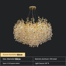 Axyaa Modern Crystal Pendant Chandelier for Dining Room, Living Room, and Bedroom