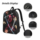 Axyaa Deadpool Backpack Set with Pencil Boxes, Bookbag, Lunch Box for Kids
