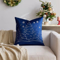 Axyaa Nordic Snowflake Embroidered Pillowcase Cojines 45x45cm