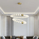 Axyaa Nordic Ring Chandelier LED Acrylic Ball Pendant Light