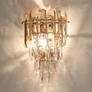 Axyaa Champagne Gold Crystal Wall Light for Bedroom and Living Room