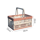 Axyaa Large Capacity Foldable Storage Basket with Handle for Outdoor Picnics
