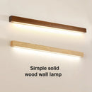 Axyaa Minimalist Wood Wall Lamp Straight Strip Design for Bedroom Bedside