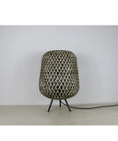 Axyaa Bamboo Rattan Woven Table Lamp - Retro Decorative Bedside Lighting