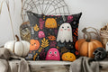 Axyaa Halloween Ghost Bow Pumpkin Pattern Cushion Cover for Sofa Bedroom Car
