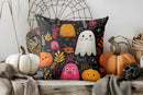 Axyaa Halloween Ghost Bow Pumpkin Pattern Cushion Cover for Sofa Bedroom Car