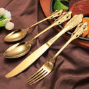 Axyaa Luxury Stainless Steel Western Cutlery Set Dinnerware Tools