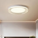Axyaa White Ring LED Ceiling Chandelier Modern Decorative Lamp for Bedroom Dining Room
