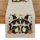 Axyaa Halloween Cat Pumpkin Wizard Hat Table Runner Home Wedding Decoration
