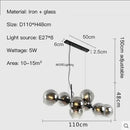 Axyaa Glass Bubble Molecule LED Pendant Chandelier