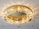 Axyaa Crystal LED Ceiling Chandelier, Modern Gold/Silver Light for Living Room, Bedroom, Hotel Hall