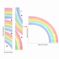 Axyaa Large Rainbow Wall Decal for Kids Rooms - Pastel Boho Design