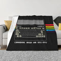 Axyaa Ultra-Soft Fleece Amiga Throw Blanket - C64 Logo - Bedroom, Car, Sofa, Quilt