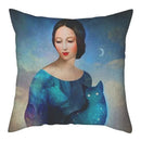 Axyaa European Style Cotton Linen Cushion Cover 45x45cm