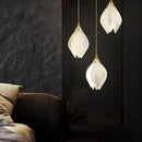 Axyaa Nordic Ceramic Petal LED Chandelier & Ceiling Light - Adjustable Height