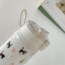 Axyaa Cute Cat Stainless Steel Insulated Thermos - Portable Leak-proof Drinkware
