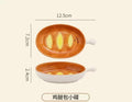 Axyaa Ceramic Bread Seasoning Dish - Underglaze Color, Cute & Good-looking Plate