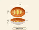 Axyaa Ceramic Bread Seasoning Dish - Underglaze Color, Cute & Good-looking Plate