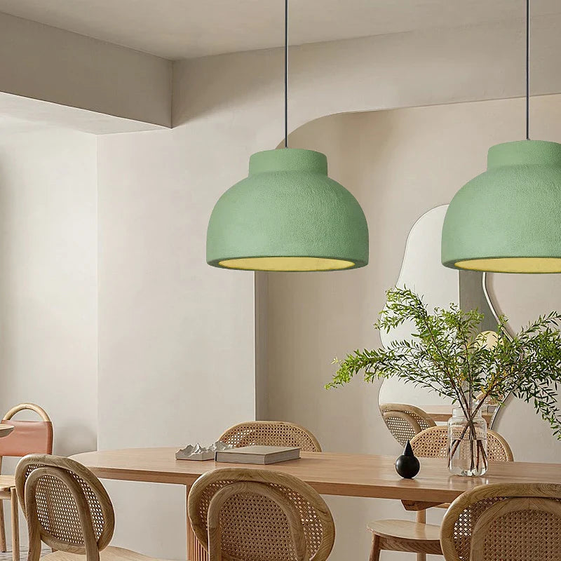 Axyaa Wind Pendant: Nordic Bowl LED Chandelier for Home Decor & Dining Area