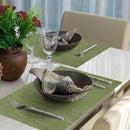 Axyaa Green PVC Square Placemats - Set of 6