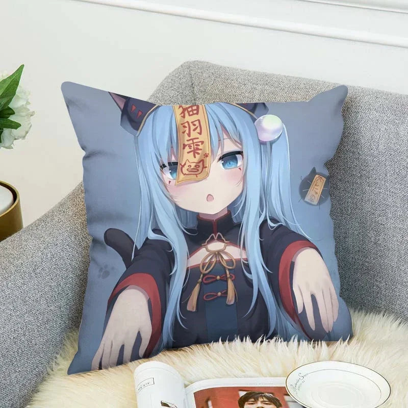 Axyaa Shizuku Anime Pillow Covers 45*45 Cushion Cover for Fall Decor