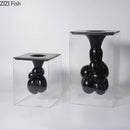 Axyaa Suspended Clouds Vase with Artificial Flowers Decor for Desk Display