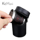 Axyaa Stainless Steel Wine Cups Set with Leather Case, Outdoor Camping Shot Hip Flask