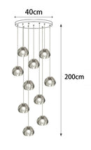Axyaa Crystal Chandeliers: Modern LED Hanging Ceiling Lamp for Living Room Indoor Lighting