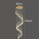 Axyaa Crystal Chandelier Stair Pendant Lamp Living Room Interior Lighting