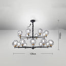 Axyaa Nordic Glass Ball LED Chandelier for Home Decor Lighting