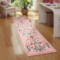 Nordic Flower Print Runner Rug by Axyaa: Advanced Light Luxury Corridor Mat