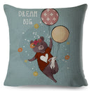 Axyaa Cartoon Panda Bear Pillowcase 45x45cm for Home Decor