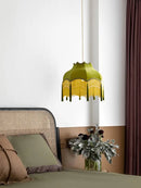 Axyaa Green Cloth Tassels Chandelier Pendant Lights
