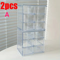 Axyaa 6-Grid Acrylic Cosmetic & Jewelry Storage Drawer Organizer Box