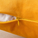 Axyaa Velvet Pillow Cover: Orange & Yellow Nordic Style Soft Sofa Cushion