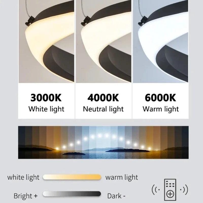 Axyaa Nordic LED Pendant Chandelier for Modern Living Room Lighting