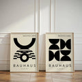 Axyaa Geometric Bauhaus Canvas Prints - Modern Wall Art Posters for Home Decor
