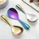 Axyaa Stainless Steel Long Handle Rice Spoon Home Kitchen Utensil