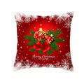 Axyaa Christmas Gift Pillowcase Red Print Cushion Cover for Home Sofa
